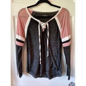 Bobbie Brooks Women’s Medium Long Sleeve Shirt Sheet Drawstrings